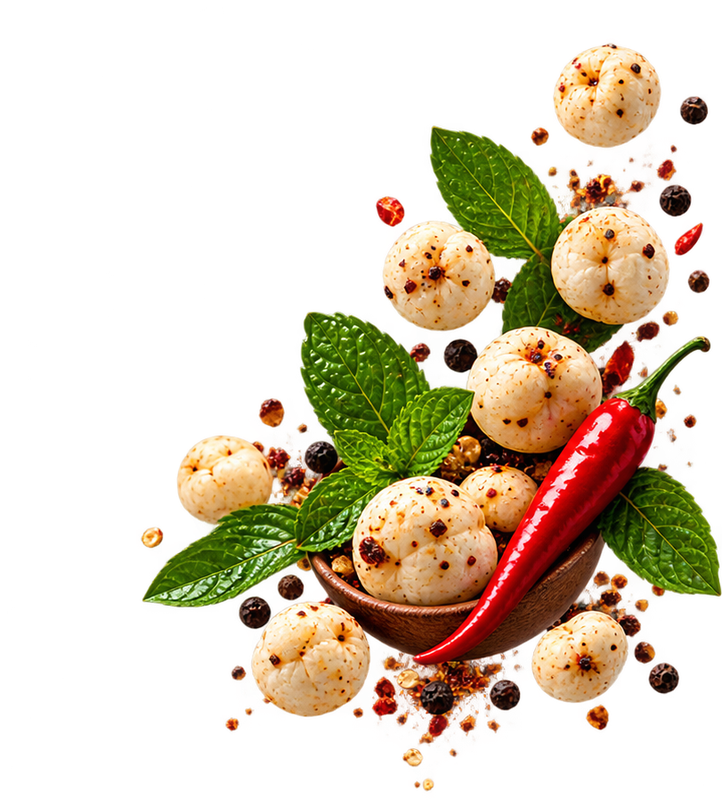 Roasted Makhana with Mint and Chilli